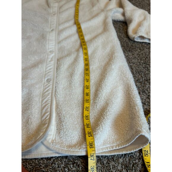 Wilfred Free Long Liner Shirt Jacket Womens Sz L Sherpa Teddy Coat Shacket - Picture 10 of 13